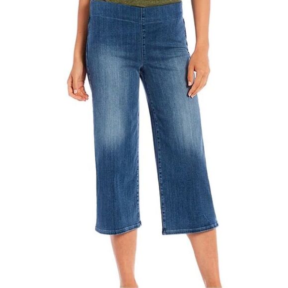 NYDJ High Rise Pull On Cropped Jeans - Picture 2 of 7